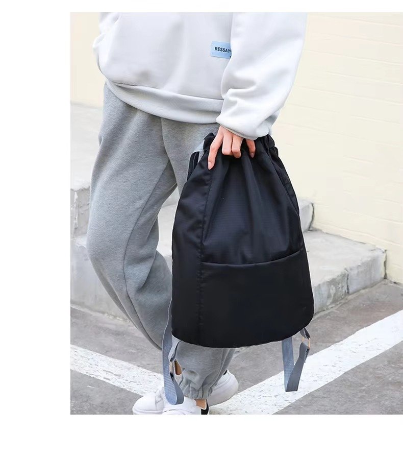 Lightweight Travel Drawstring Backpack Waterproof Draw String Gym Sports Basketball Bags Reusable Rope Drawing Bag detail image