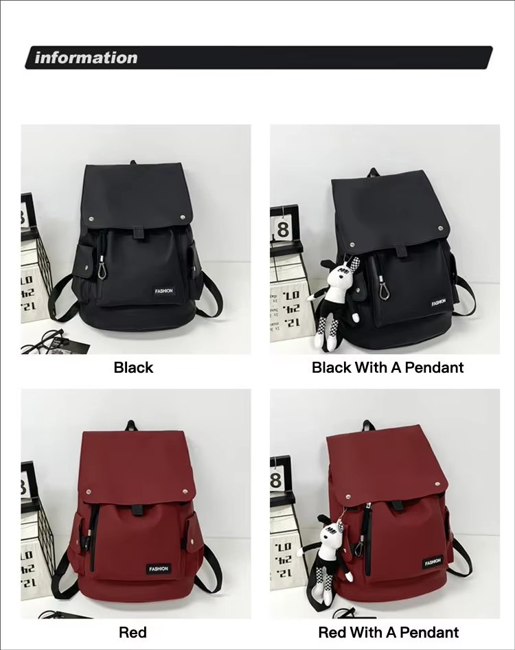 Water-Resistant Large Capacity Lightweight Modern Outdoor Nylon Flap & Roll Top Backpack product detail