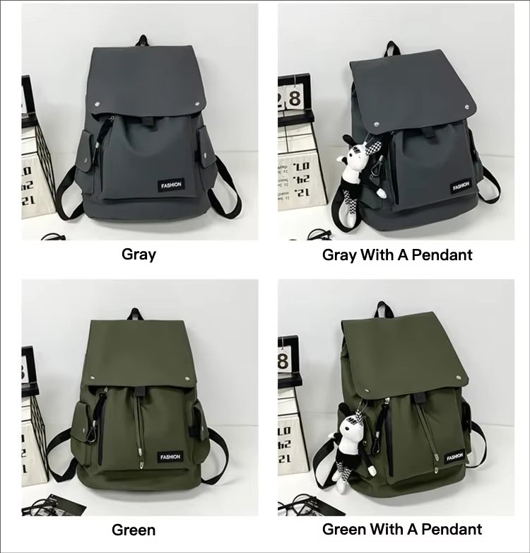 Water-Resistant Large Capacity Lightweight Modern Outdoor Nylon Flap & Roll Top Backpack product detail