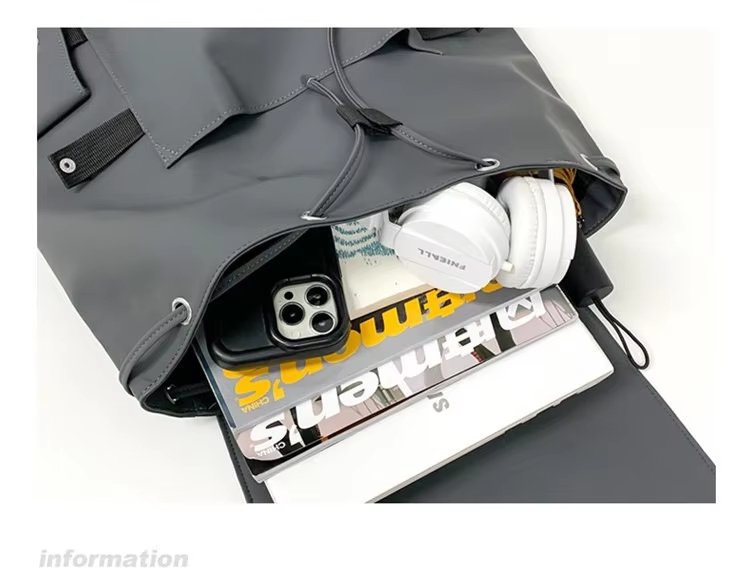 Water-Resistant Large Capacity Lightweight Modern Outdoor Nylon Flap & Roll Top Backpack product detail