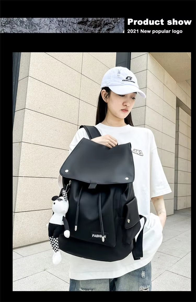 Water-Resistant Large Capacity Lightweight Modern Outdoor Nylon Flap & Roll Top Backpack product detail