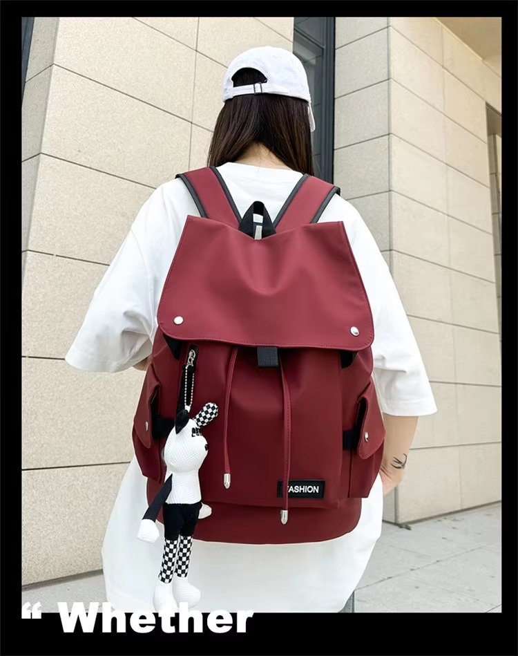 Water-Resistant Large Capacity Lightweight Modern Outdoor Nylon Flap & Roll Top Backpack product detail