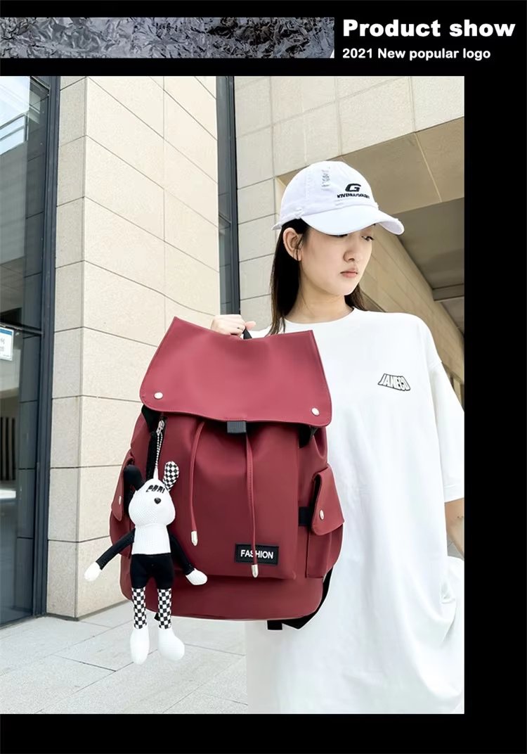 Water-Resistant Large Capacity Lightweight Modern Outdoor Nylon Flap & Roll Top Backpack product detail