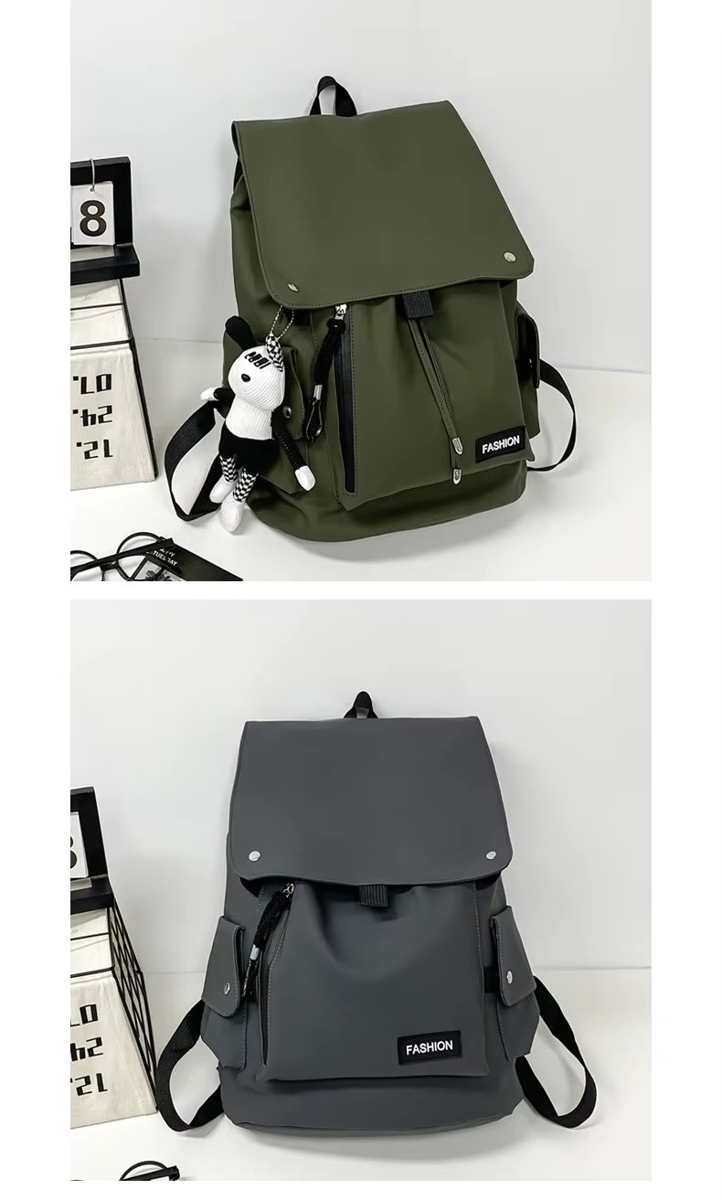 Water-Resistant Large Capacity Lightweight Modern Outdoor Nylon Flap & Roll Top Backpack product detail