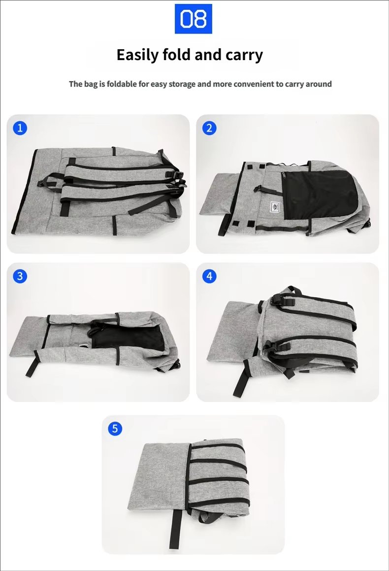 Water-Resistant Large Capacity Lightweight Outdoor Travel Polyester Roll Top Backpack product detail