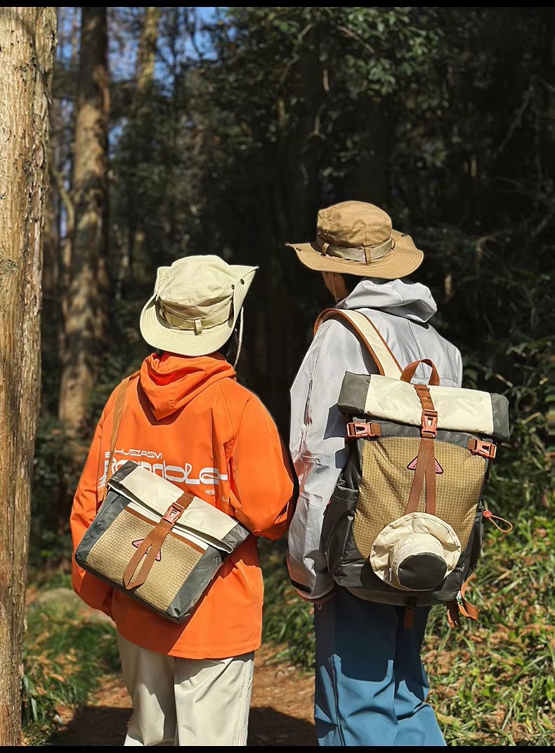 Large Capacity Lightweight Outdoor Travel Nylon Roll Top Backpack product detail