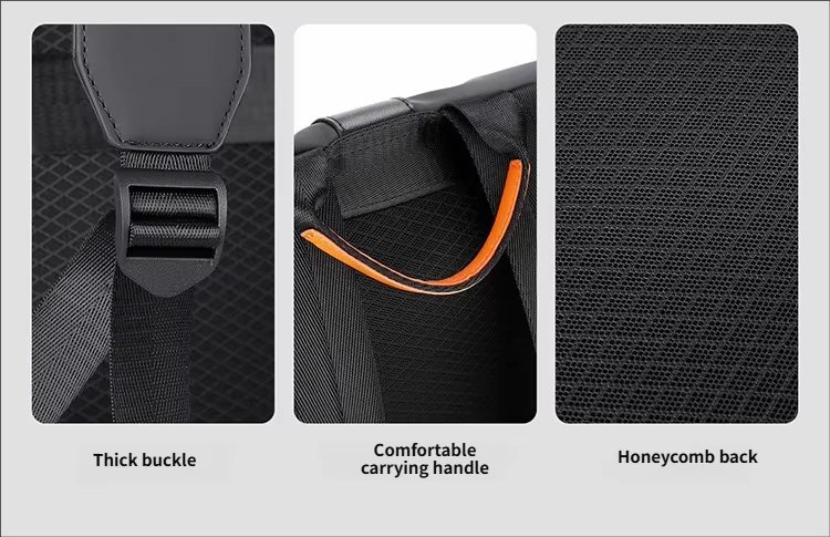 Water-Resistant Large Capacity Business Travel School PU Leather Laptop Backpack product detail