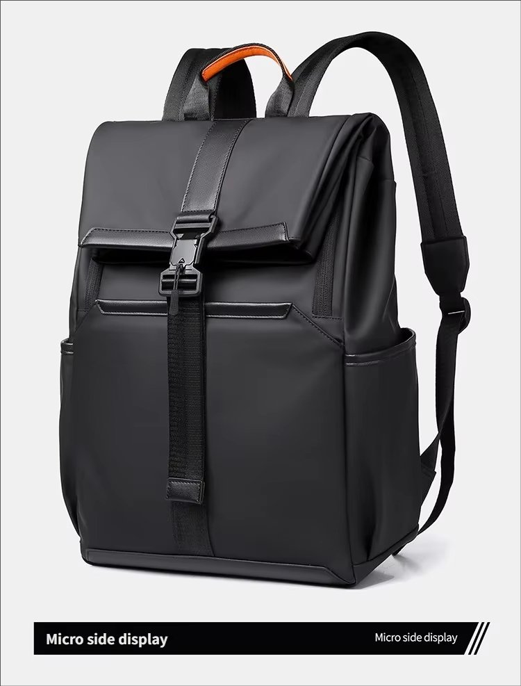Water-Resistant Large Capacity Business Travel School PU Leather Laptop Backpack product detail