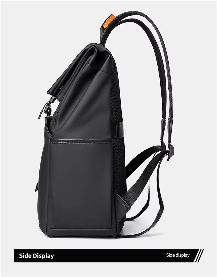 Water-Resistant Large Capacity Business Travel School PU Leather Laptop Backpack product detail