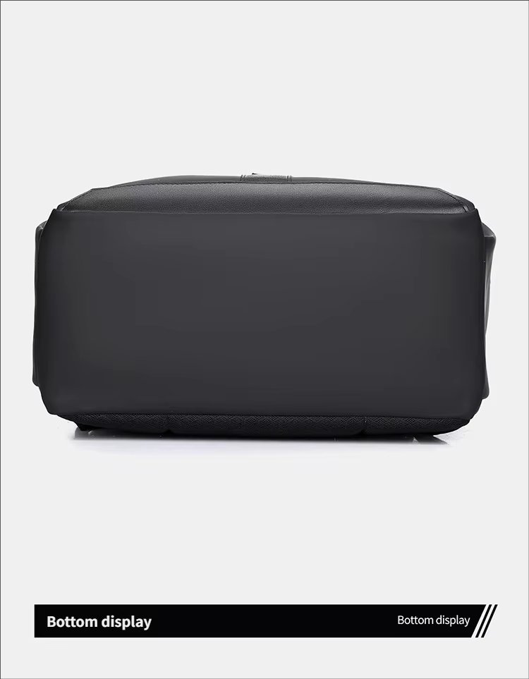 Water-Resistant Large Capacity Business Travel School PU Leather Laptop Backpack product detail