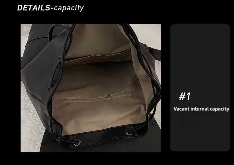 Water-Resistant Large Capacity Modern Travel School PU Leather Laptop Backpack product detail