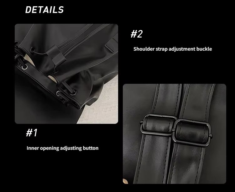 Water-Resistant Large Capacity Modern Travel School PU Leather Laptop Backpack product detail