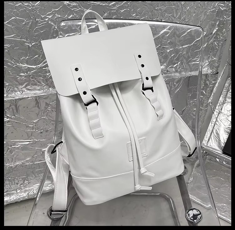 Water-Resistant Large Capacity Modern Travel School PU Leather Laptop Backpack product detail