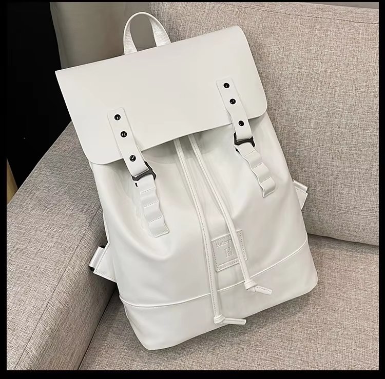 Water-Resistant Large Capacity Modern Travel School PU Leather Laptop Backpack product detail