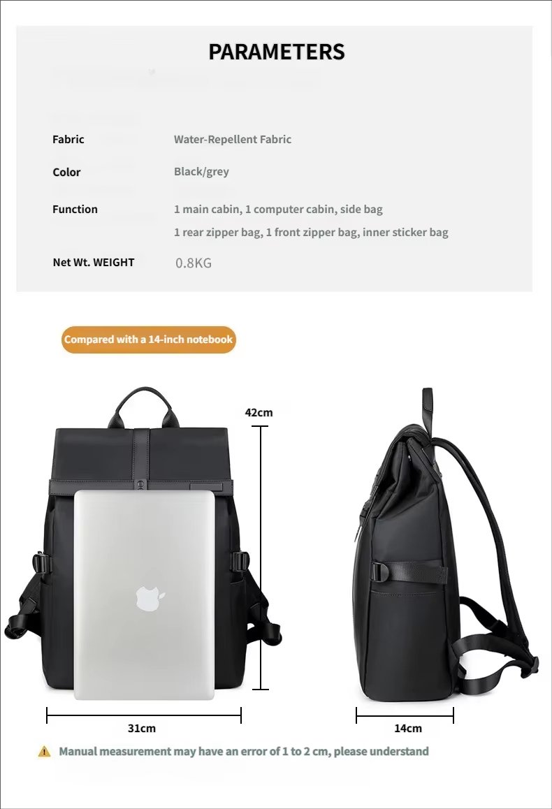 Water-Resistant Large Capacity Lightweight Modern Travel Oxford Laptop Backpack product detail