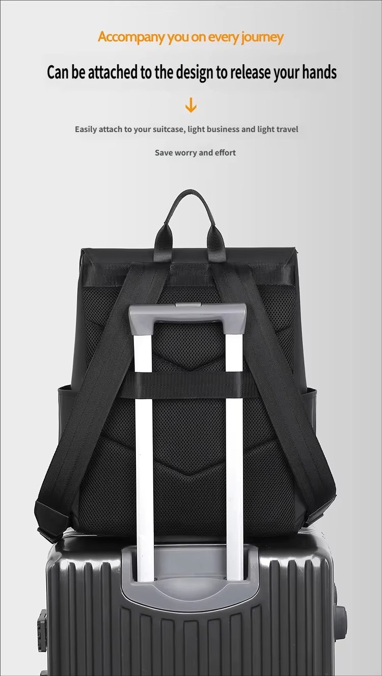 Water-Resistant Large Capacity Modern Multi-Pocket Business Oxford Laptop Backpack product detail