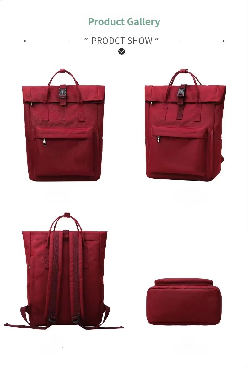 Large Capacity Lightweight School Casual Oxford Roll Top Backpack product detail