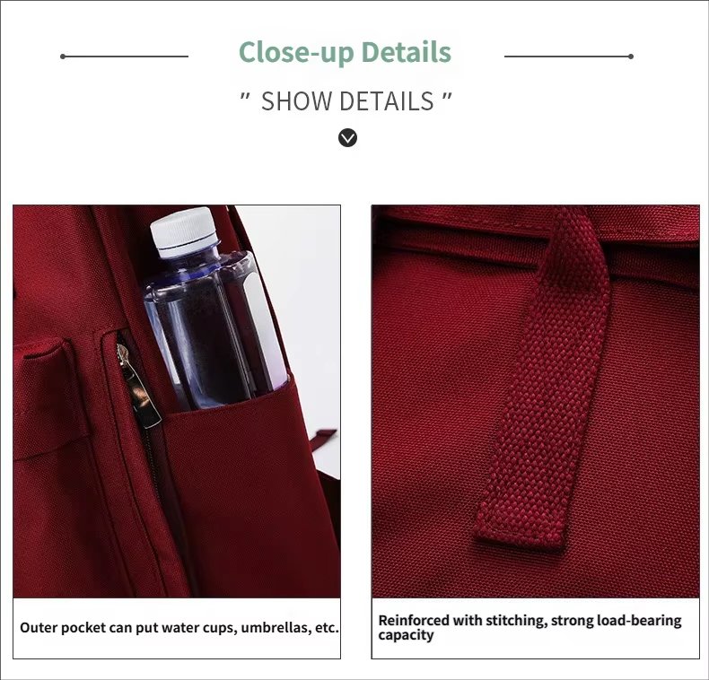 Large Capacity Lightweight School Casual Oxford Roll Top Backpack product detail