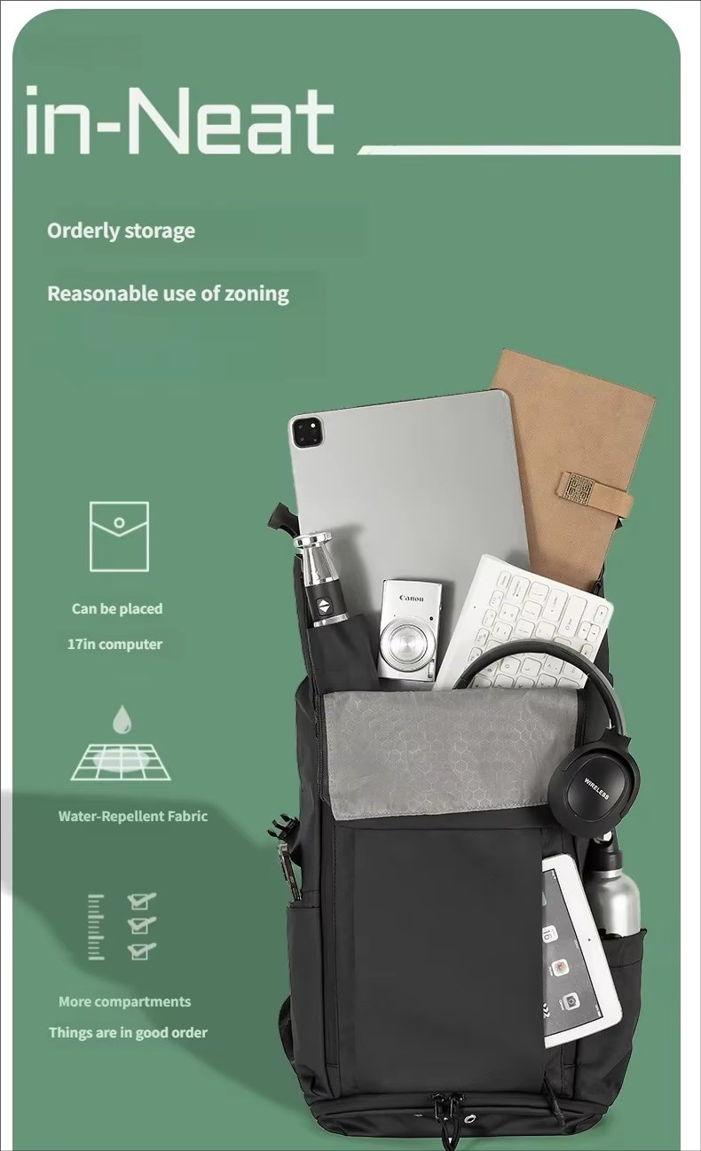 Water-Resistant Large Capacity Travel School Oxford Roll Top Backpack product detail