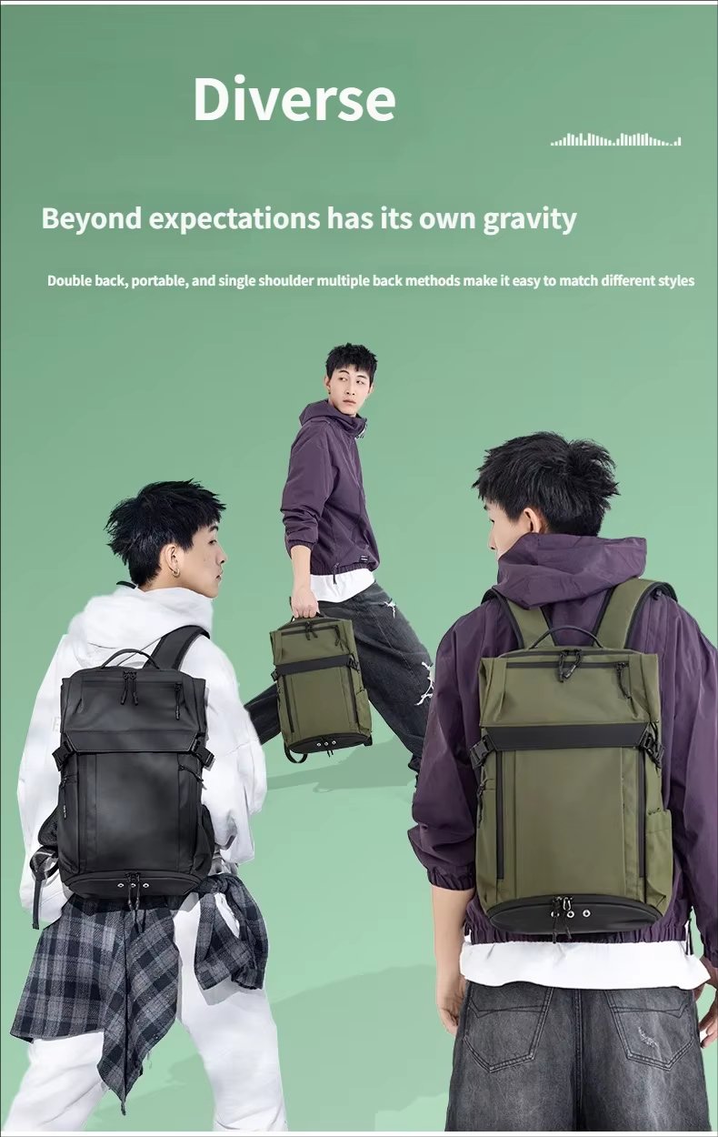 Water-Resistant Large Capacity Travel School Oxford Roll Top Backpack product detail