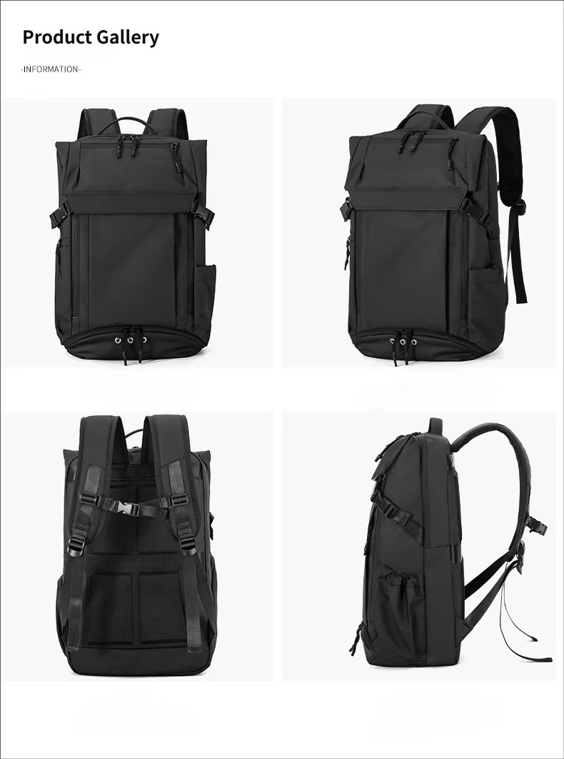 Water-Resistant Large Capacity Travel School Oxford Roll Top Backpack product detail