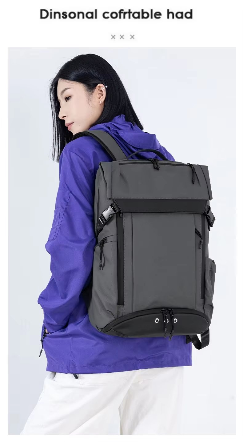 Water-Resistant Large Capacity Travel School Oxford Roll Top Backpack product detail