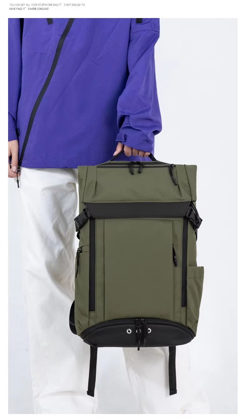 Water-Resistant Large Capacity Travel School Oxford Roll Top Backpack product detail