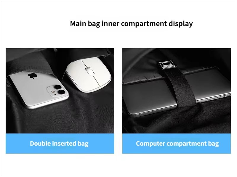 Water-Resistant Large Capacity Business Travel PU Leather Laptop Backpack product detail