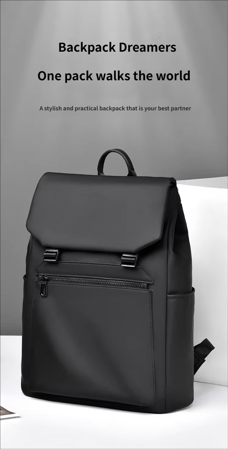 Water-Resistant Large Capacity Business Travel School PU Leather Rolling Backpack product detail