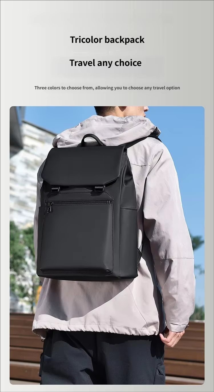 Water-Resistant Large Capacity Business Travel School PU Leather Rolling Backpack product detail