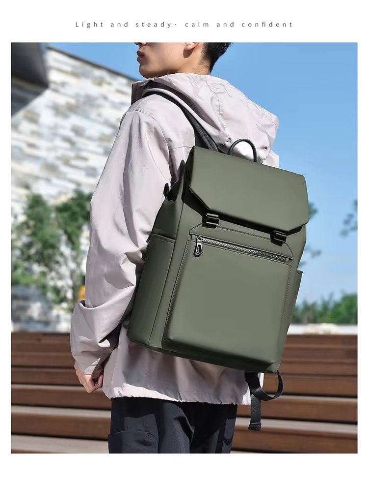 Water-Resistant Large Capacity Business Travel School PU Leather Rolling Backpack product detail