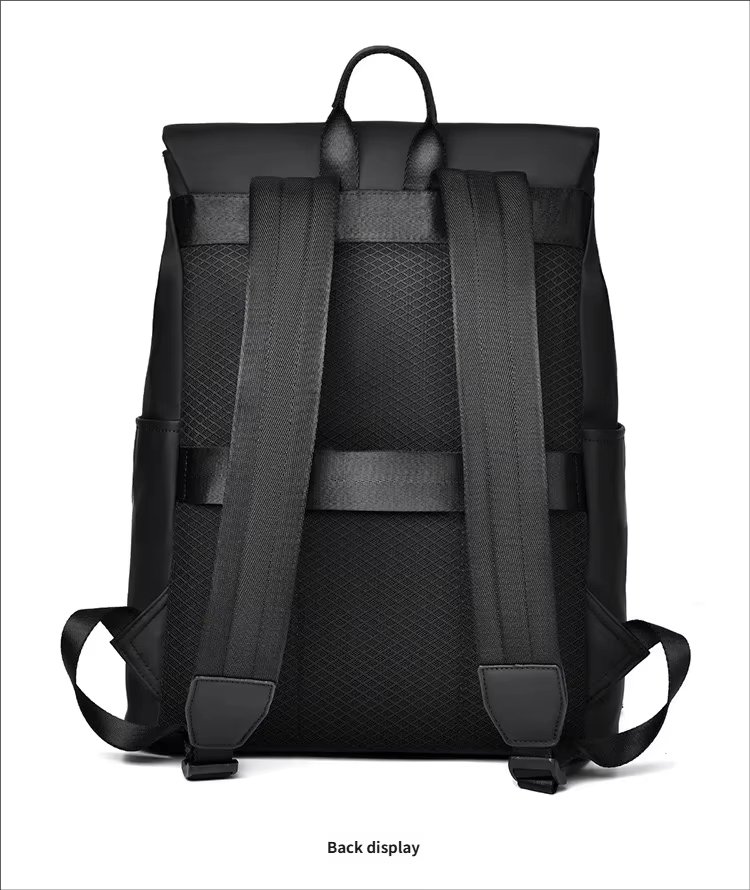 Water-Resistant Large Capacity Business Travel School PU Leather Rolling Backpack product detail