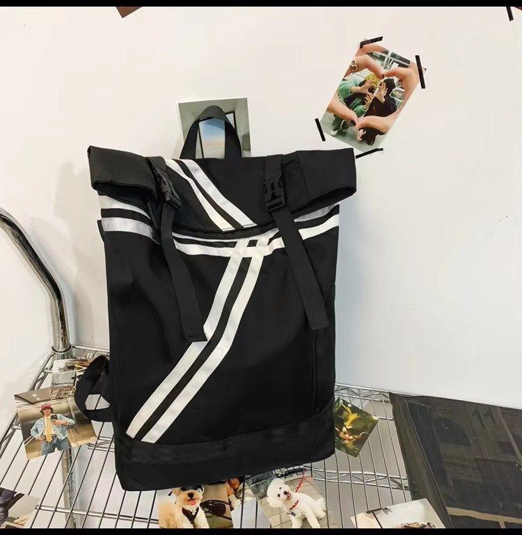 Custom Logo Fashion Roll Top Backpack Unisex College Student Schoolbag Outdoor Travel Basketball Gym Fitness Casual Sports Bags product detail