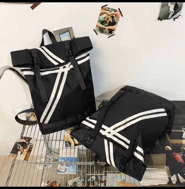 Custom Logo Fashion Roll Top Backpack Unisex College Student Schoolbag Outdoor Travel Basketball Gym Fitness Casual Sports Bags product detail
