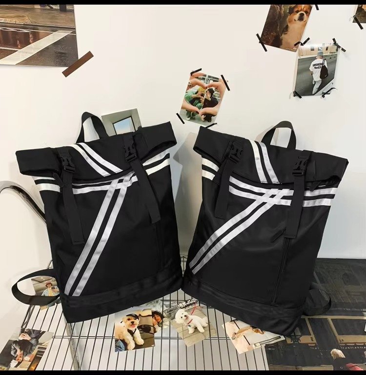 Custom Logo Fashion Roll Top Backpack Unisex College Student Schoolbag Outdoor Travel Basketball Gym Fitness Casual Sports Bags product detail