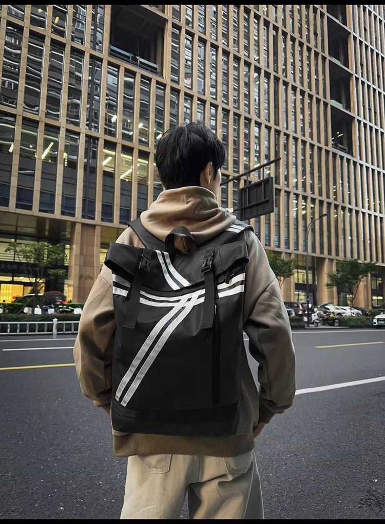 Custom Logo Fashion Roll Top Backpack Unisex College Student Schoolbag Outdoor Travel Basketball Gym Fitness Casual Sports Bags product detail