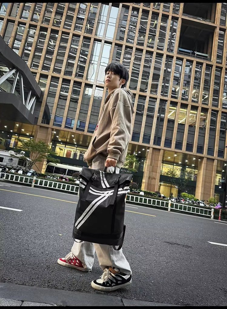 Custom Logo Fashion Roll Top Backpack Unisex College Student Schoolbag Outdoor Travel Basketball Gym Fitness Casual Sports Bags product detail