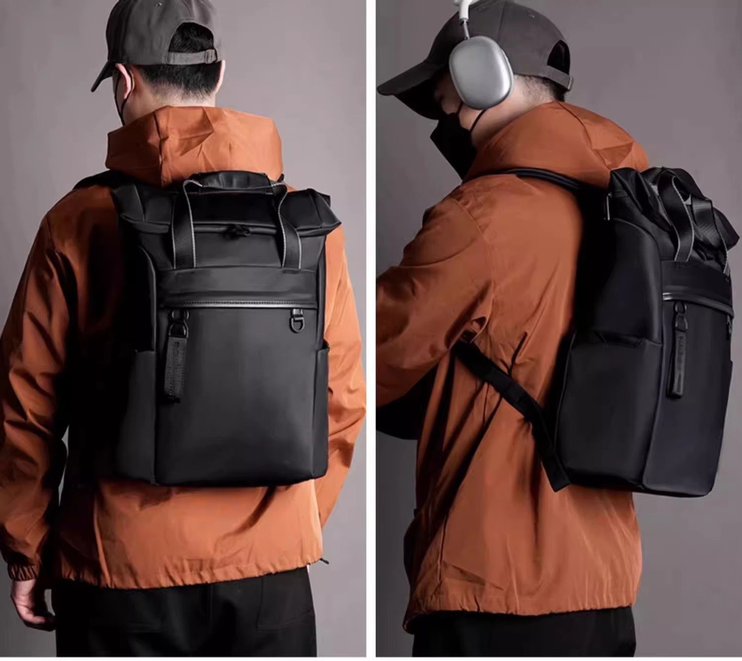 Daily Commute Urban Roll Top Business Laptop Backpack Outdoor Leisure Travel Bags College Student Schoolbag detail image
