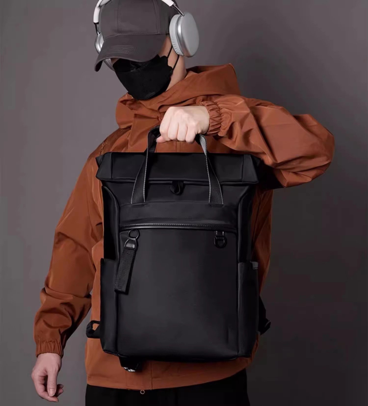 Daily Commute Urban Roll Top Business Laptop Backpack Outdoor Leisure Travel Bags College Student Schoolbag detail image
