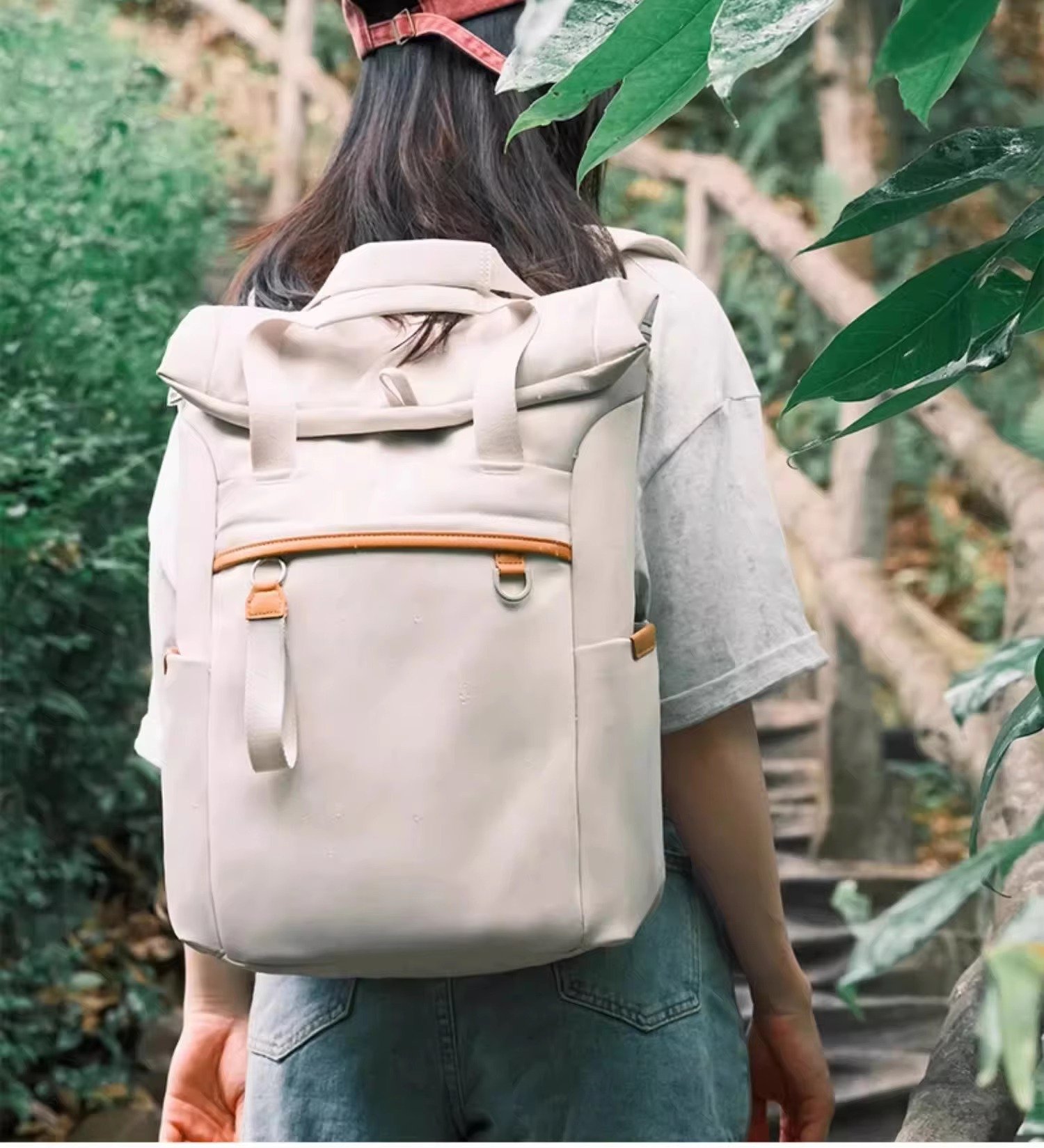 Daily Commute Urban Roll Top Business Laptop Backpack Outdoor Leisure Travel Bags College Student Schoolbag detail image