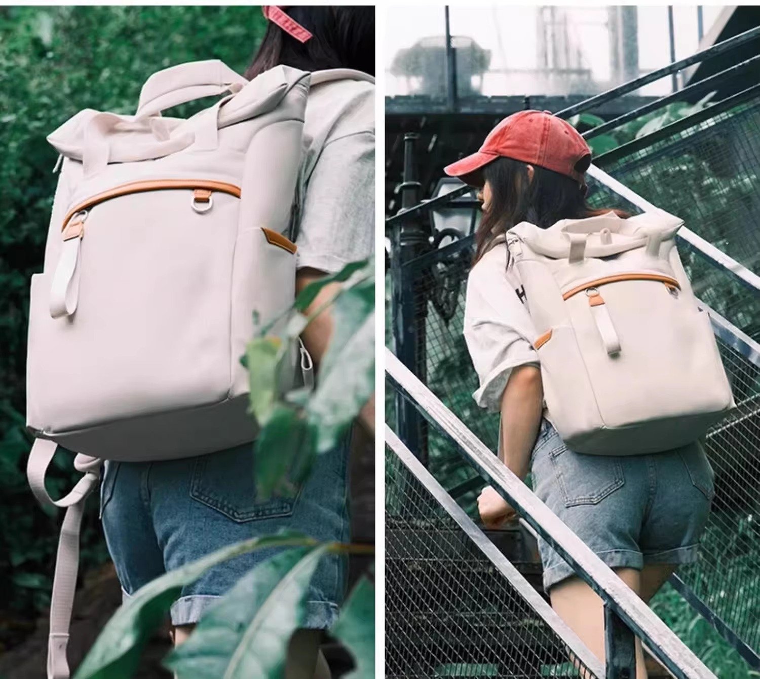 Daily Commute Urban Roll Top Business Laptop Backpack Outdoor Leisure Travel Bags College Student Schoolbag detail image
