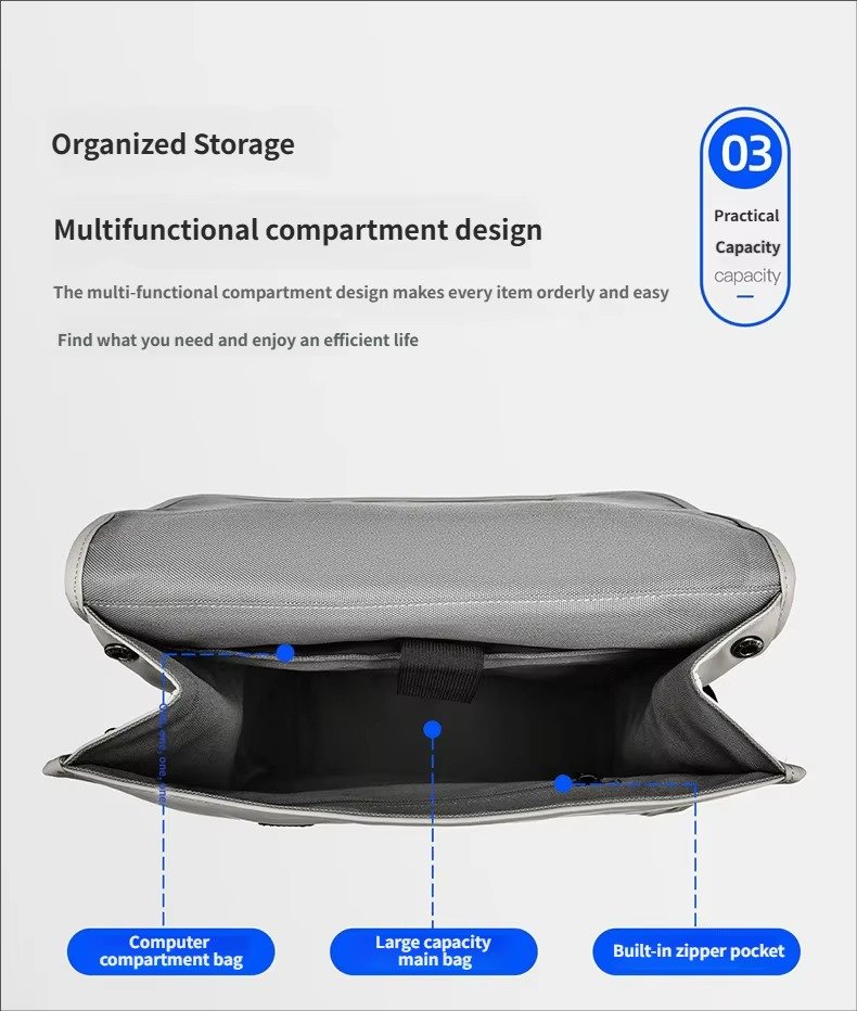 High-End Minimalist Waterproof PU Casual Business Laptop Backpack Stylish Flap Design Daypack For School Travel Daily Commute detail image