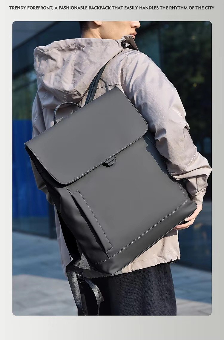 Arrival Slim Lightweight Waterproof Flap Laptop Backpack Large Capacity Anti-Theft Business Travel Bag Casual Sport Backpack detail image