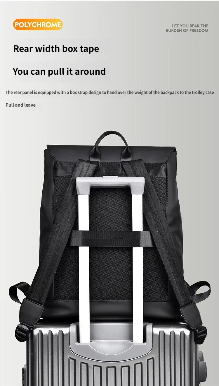 Arrival Slim Lightweight Waterproof Flap Laptop Backpack Large Capacity Anti-Theft Business Travel Bag Casual Sport Backpack detail image