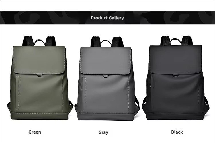 Arrival Slim Lightweight Waterproof Flap Laptop Backpack Large Capacity Anti-Theft Business Travel Bag Casual Sport Backpack detail image
