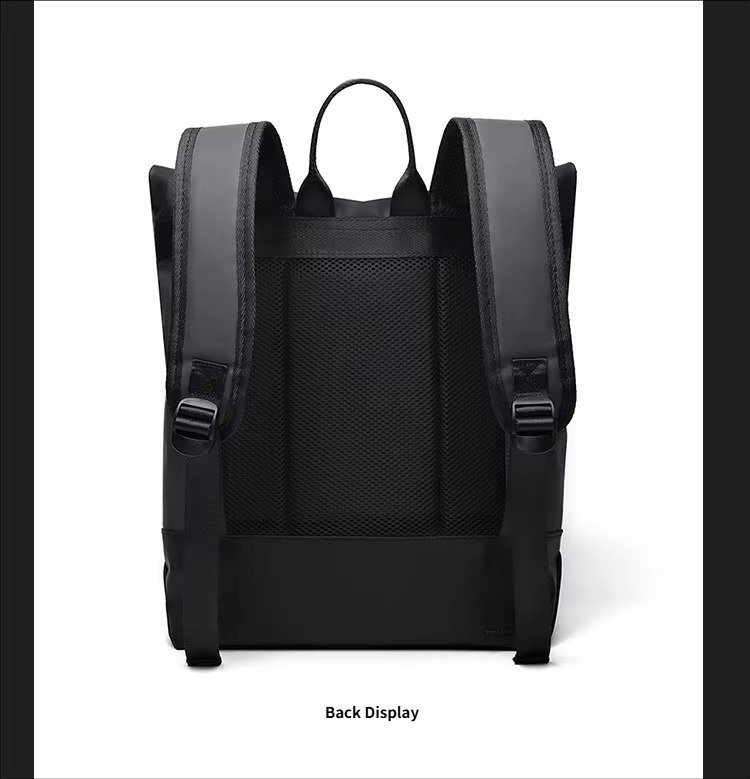 'S Large Capacity Roll Top Backpack Casual College Students Schoolbag Spliced Color Waterproof PU Travel Laptop Backpacks detail image