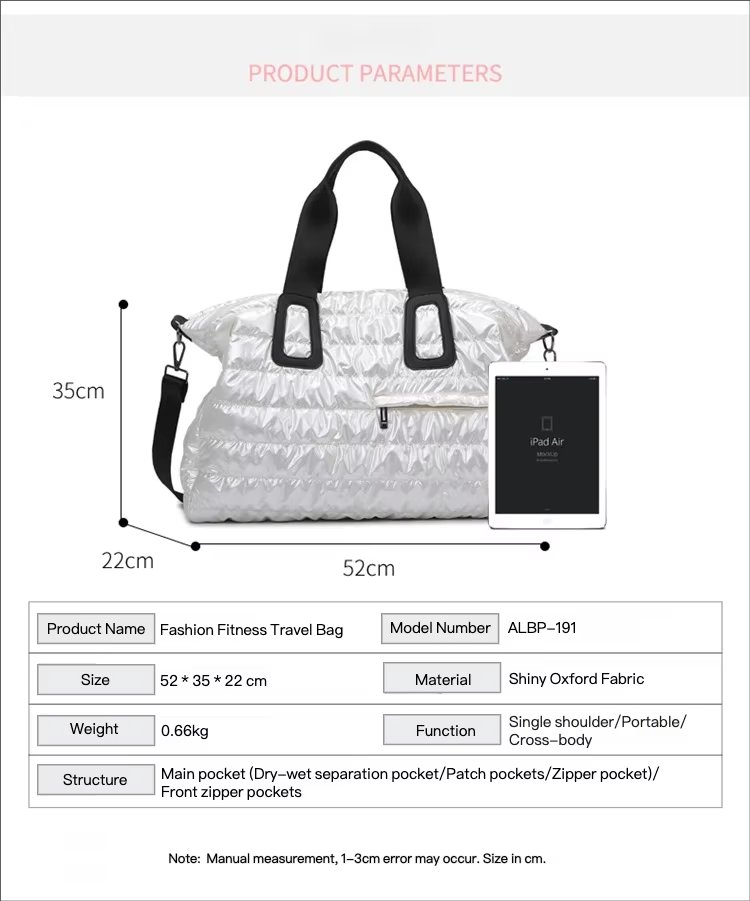 Waterproof Oxford Weekend Travel Lightweight Duffel Bag product detail