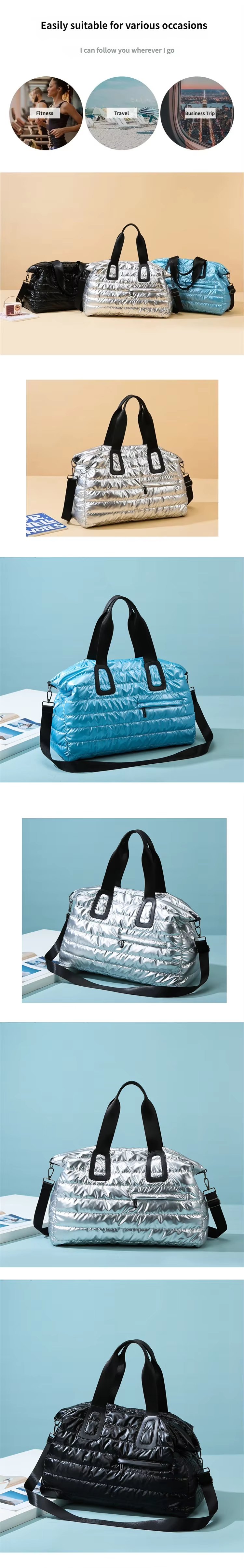 Waterproof Oxford Weekend Travel Lightweight Duffel Bag product detail