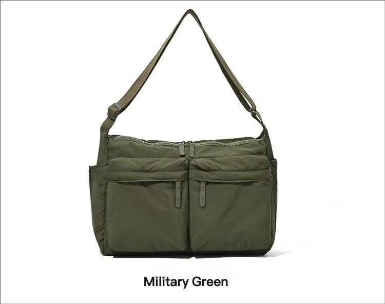 Unisex Fashion Casual Multi-pocket Messenger Bag Large Capacity Waterproof Nylon Crossbody Shoulder Handbags - product detail