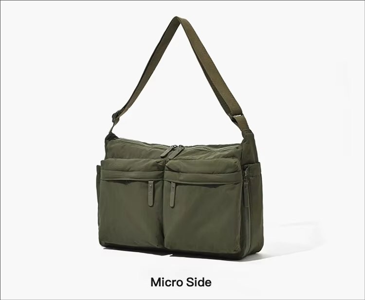 Unisex Fashion Casual Multi-pocket Messenger Bag Large Capacity Waterproof Nylon Crossbody Shoulder Handbags - product detail